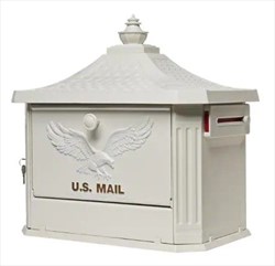 Gibraltar Mailboxes Hamilton Premium, White, Large, Locking, Aluminum,